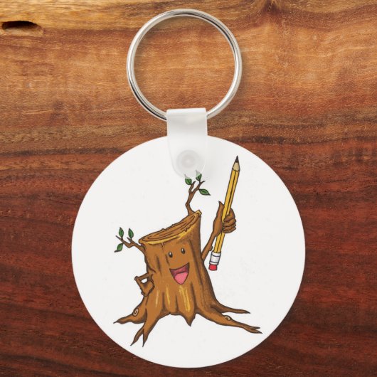 Stumpy Schlüsselanhänger weiß (Vorderseite)