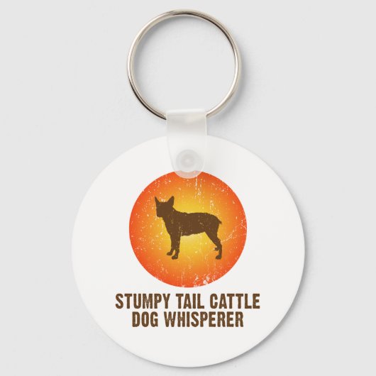 Stumpy Schwanz Cattle Dog Schlüsselanhänger (Vorderseite)