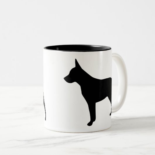 Stumpy Schwanz-Vieh-Hund Zweifarbige Tasse (VorderseiteRechts)