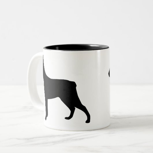 Stumpy Schwanz-Vieh-Hund Zweifarbige Tasse (Vorderseite Links)