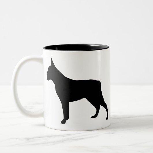 Stumpy Schwanz-Vieh-Hund Zweifarbige Tasse (Links)