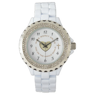 STUNDE DER DIVINE MERCY KRISTALL ARMBANDUHR