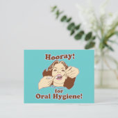 Stunde für orale Hygiene Postkarte (Stehend Vorderseite)