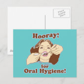 Stunde für orale Hygiene Postkarte (Vorne/Hinten)