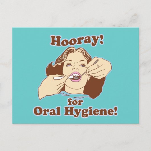Stunde für orale Hygiene Postkarte (Vorderseite)