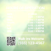 Stunden des Vorgangs-QR-Codefensters Fensteraufkleber (Blatt 3)