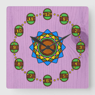 Stunden im alten Wald Quadratische Wanduhr