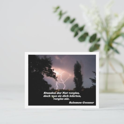 Stunden not Postkarte (Stehend Vorderseite)
