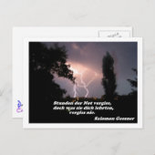 Stunden not Postkarte (Vorne/Hinten)