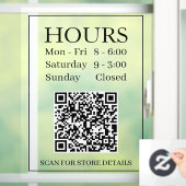 Stunden Open Sign, Generieren von QR Code, Nachric Fensteraufkleber (Zuhause)