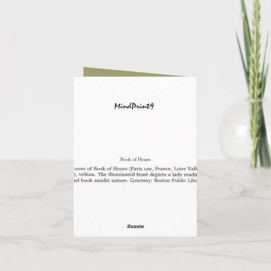 Stundenbuch Feiertagskarte (Rückseite)