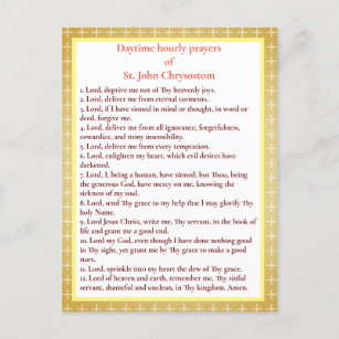 Stundengebete für St. John Chrysostom-Gebetskarte Postkarte