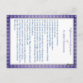 Stundengebete für St. John Chrysostom-Gebetskarte Postkarte (Rückseite)