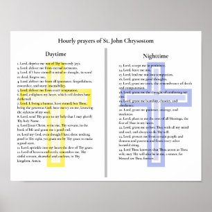 Stundengebete von St. John Chrysostom Poster