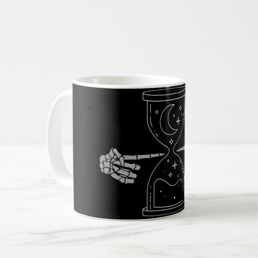 Stundenglas der Todestasse Kaffeetasse (Vorderseite Links)