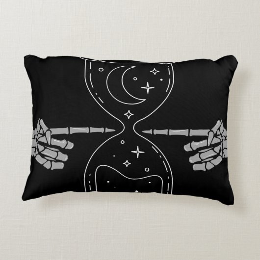 Stundenglas des Todespolsters Dekokissen (Rückseite)