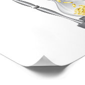 Stundenglas mit Geld Poster (Ecke)