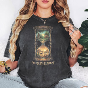 Stundenglas Natur Wüstenwald Uhr T-Shirt