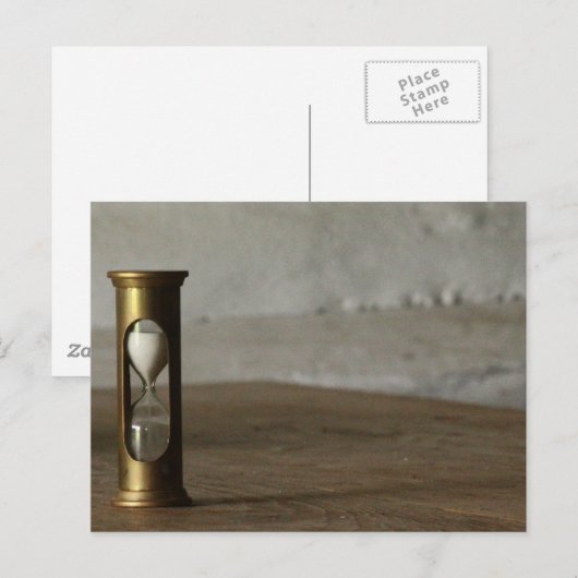 Stundenglas Postkarte (Vorne/Hinten)