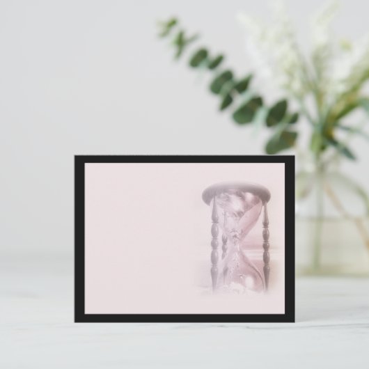 Stundenglas Postkarte (Stehend Vorderseite)
