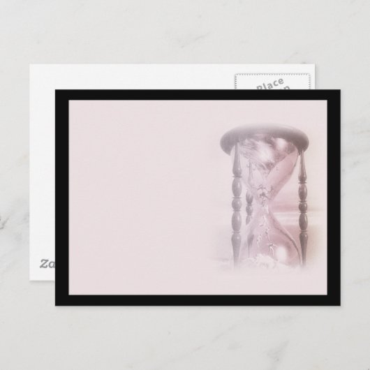 Stundenglas Postkarte (Vorne/Hinten)