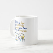 Stundenglas & Profil Zitat Kaffeetasse (Vorderseite Links)