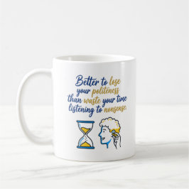 Stundenglas & Profil Zitat Kaffeetasse