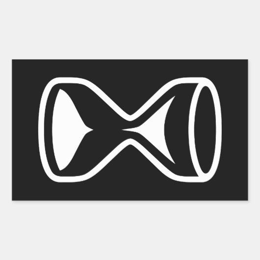 Stundenglas Rechteckiger Aufkleber (Vorderseite)