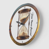 "Stundenglas-Reflektionen" Große Wanduhr (Winkel)