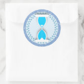 Stundenglas Runder Aufkleber (Tasche)