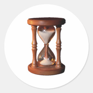 Stundenglas Sanduhr Eieruhr hourglass Runder Aufkleber