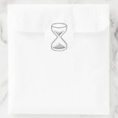 Stundenglas / Timer Runder Aufkleber (Tasche)