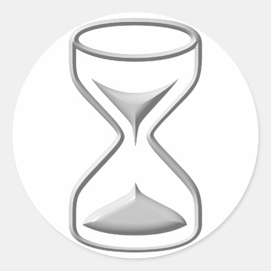 Stundenglas / Timer Runder Aufkleber (Vorderseite)