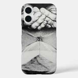 Stundenglas-Zeit-Skandale Zeichnend surreale dunkl iPhone 16 Hülle