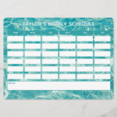 Stundenplan der aquamarinen Marmorschule (Vorderseite)