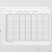 Stundenplaner gedruckte Blätter (Vorne/Hinten)