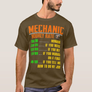 Stundenpreis Funny Mechanism s Geschenkstundentari T-Shirt
