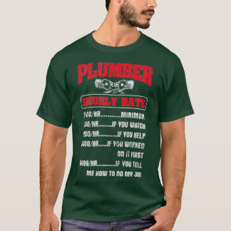 Stundenpreis Pipefitter Rohrleitungstrichter T-Shirt