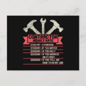 Stundensatz der mechanischen Reparatur Postkarte (Vorderseite)