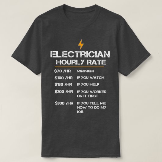 Stundensatz des Elektrischen (2) T-Shirt (Design vorne)