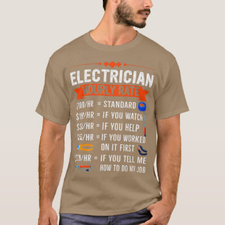 Stundensatz eines Elektro-Werkzeugs mit Entnahme T-Shirt
