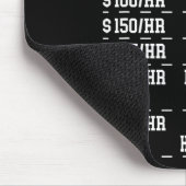 Stundensatz für Baumsäge lustiger Holzfäller Arbor Mousepad (Ecke)