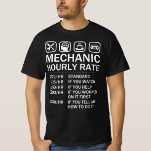 Stundensatz für Mechaniker - Automobilingenieur T-Shirt