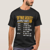 Stundensatz für Software-Architekten - Funny Softw T-Shirt (Vorderseite)