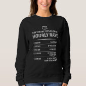 Stundensatz für Software-Entwickler - Geschenk Sweatshirt (Vorderseite)