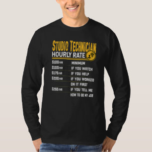Stundensatz für Tontechniker  Studio Rekorder T-Shirt