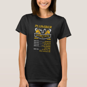 Stundensatz Klempner Sink Werkzeuge Wartungsarbeit T-Shirt