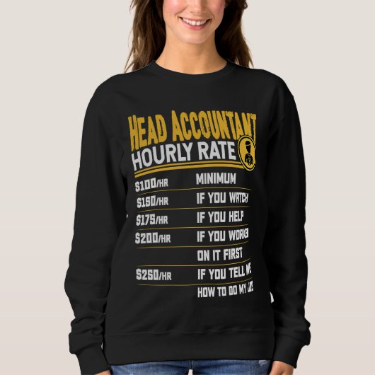 Stundensatz leitender Buchhalter Senior Chief Acco Sweatshirt (Vorderseite)