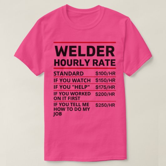 Stundensatz T T-Shirt (Design vorne)