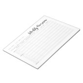 Stundenweise wöchentlicher Überblick Notizblock (angewinkelt)